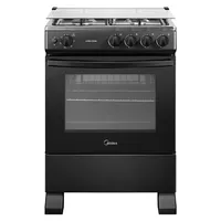 Cocina a Gas 4 Quemadores 24inch Negro