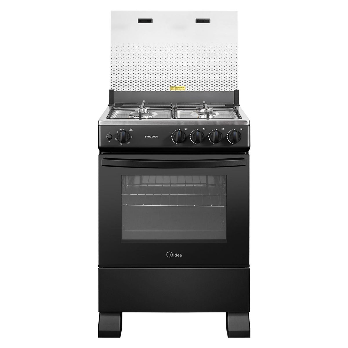 MIDEA - Cocina a Gas 4 Quemadores 24inch Negro Midea