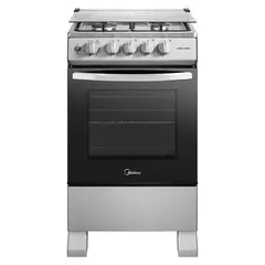 MIDEA - Cocina a Gas 4 Quemadores 20inch Silver