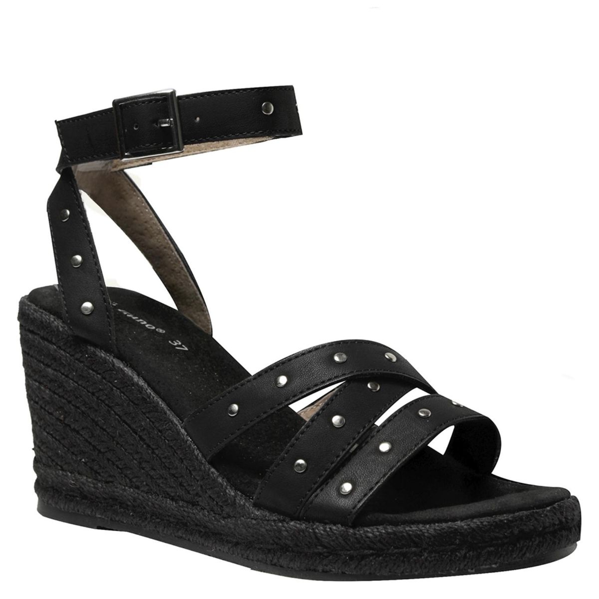 ROMANO - Sandalia Mujer Negro Romano