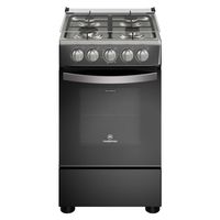 Cocina a Gas 4 Platos LimpiaFácil y Tapa Cubierta Vidrio FM4LP Negra