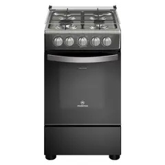 MADEMSA - Cocina a Gas 4 Platos LimpiaFácil y Tapa Cubierta Vidrio FM4LP Negra