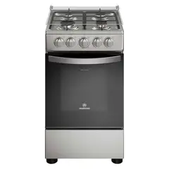 MADEMSA - Cocina a Gas 4 Platos LimpiaFácil y Parrillas de Alambrón FM4LS Inox
