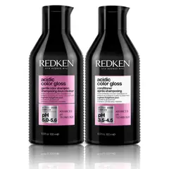 REDKEN - Set XL Brillo Intenso Cabello Con Color Acidic Color Gloss Shampoo Sin Sulfatos 500ml + Acondicionador 500ml