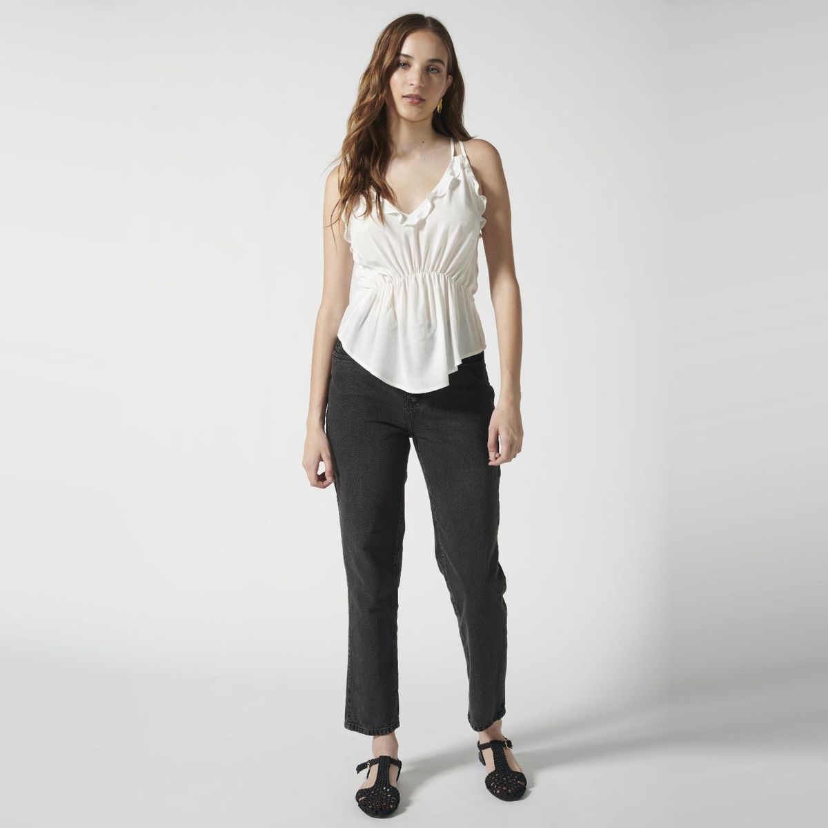 SINGOLARE - Jeans Slim Fit Tiro Alto Mujer Singolare