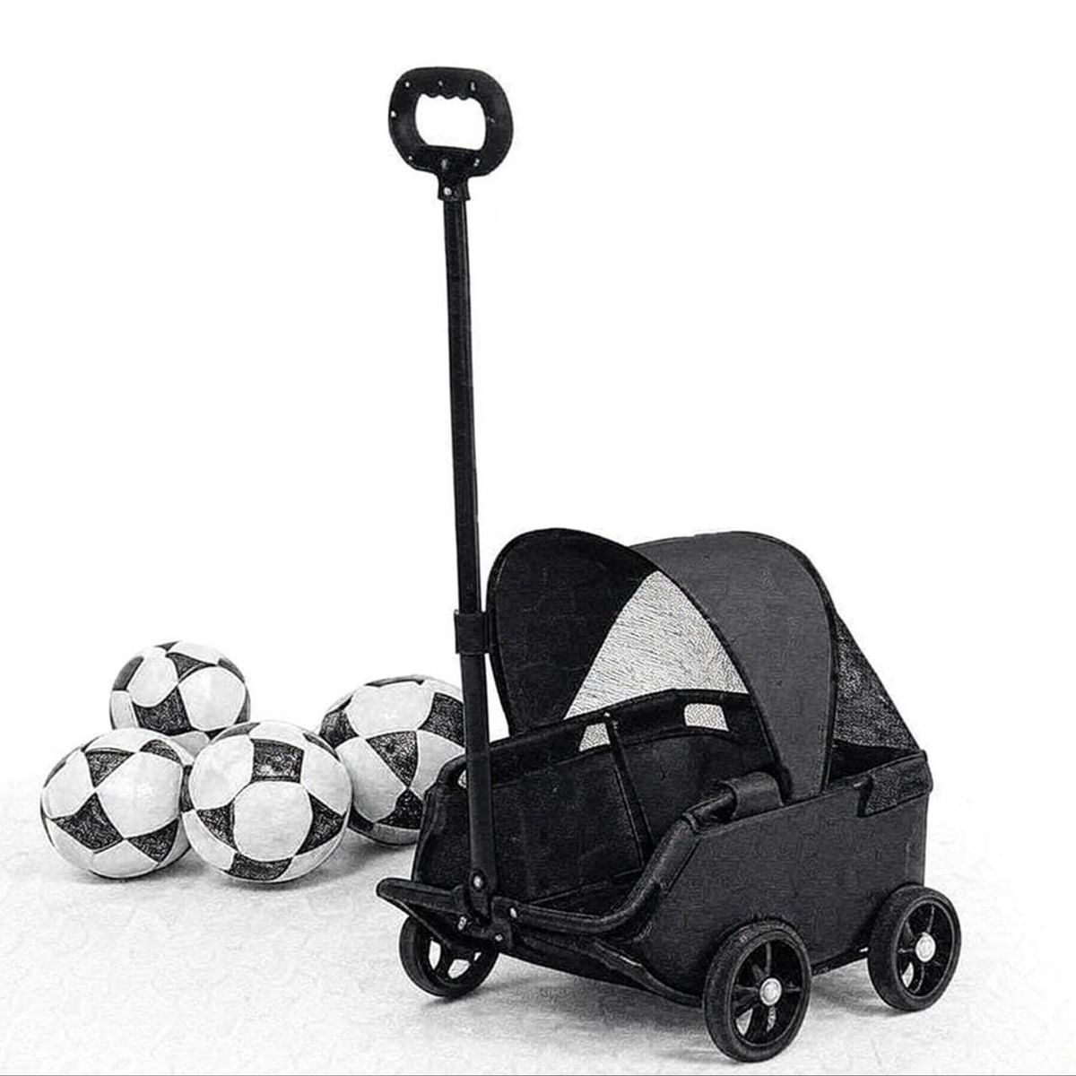 KIDSCOOL - Carro Plegable Para Mascota Black Kidscool