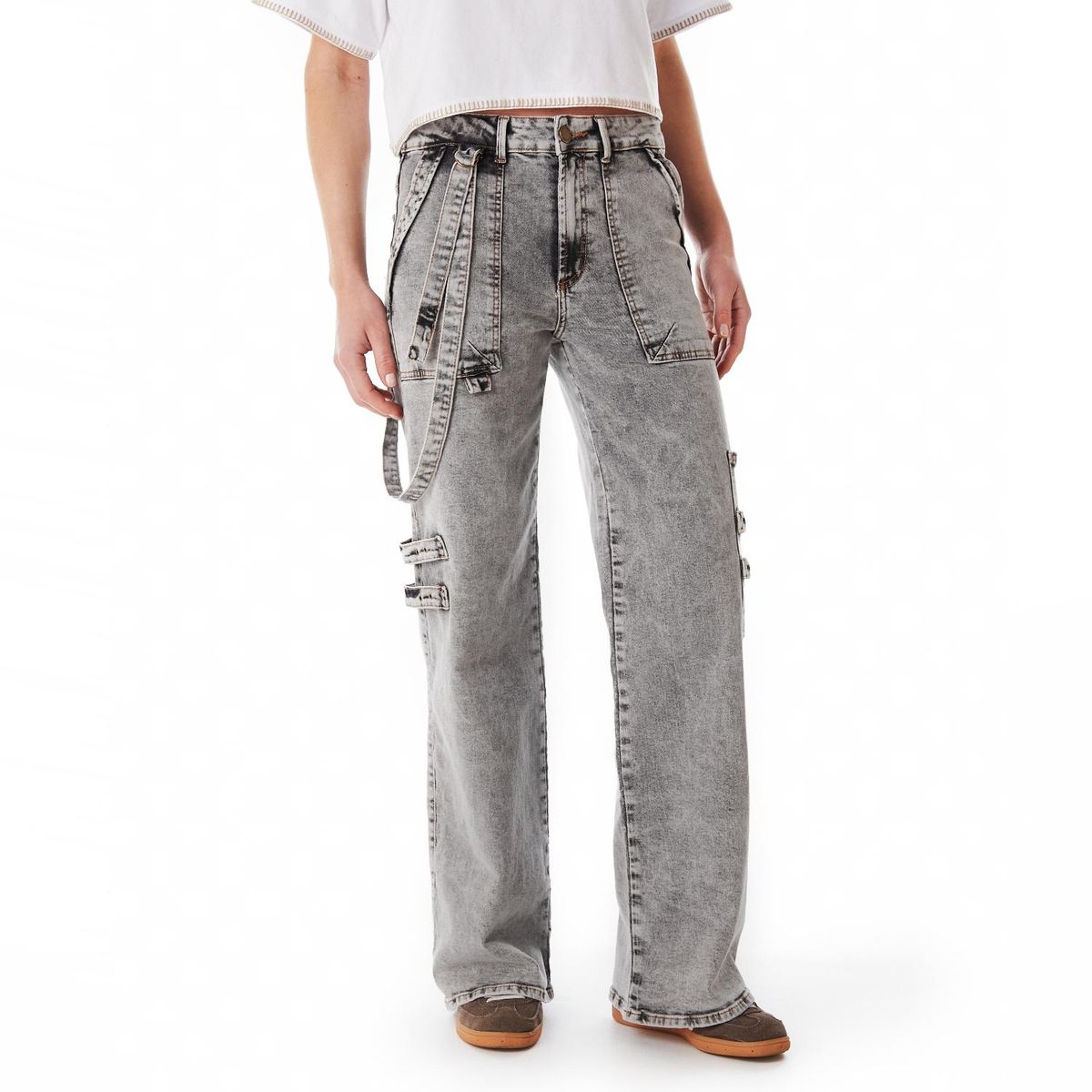 EFESIS - Jeans Wide Leg Tiro Medio Mujer Efesis