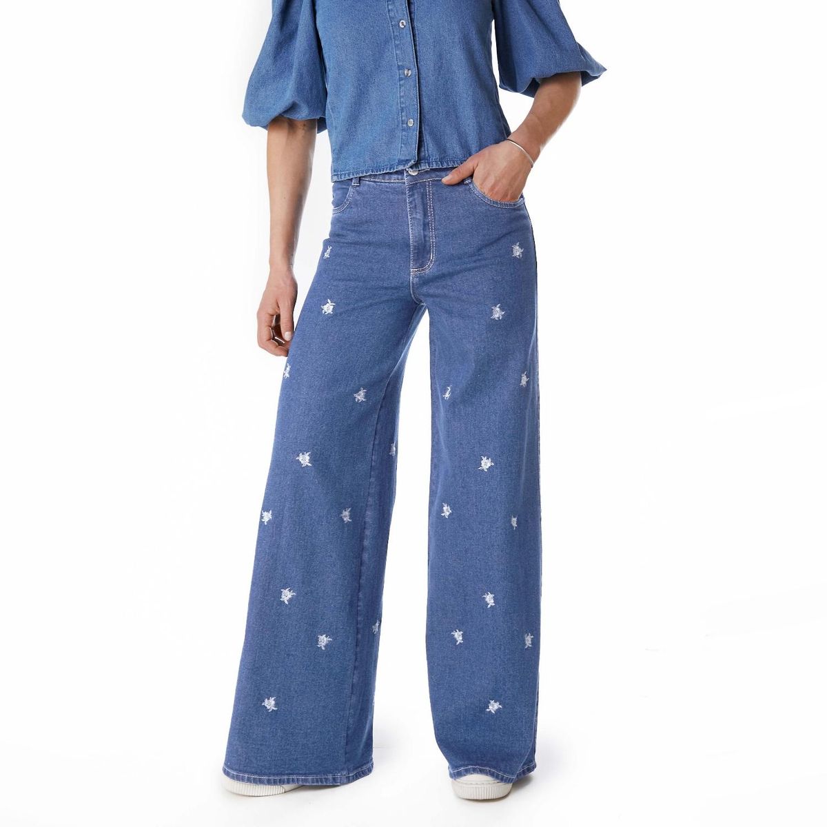 EFESIS - Jeans Palazzo Algodón Mujer Efesis