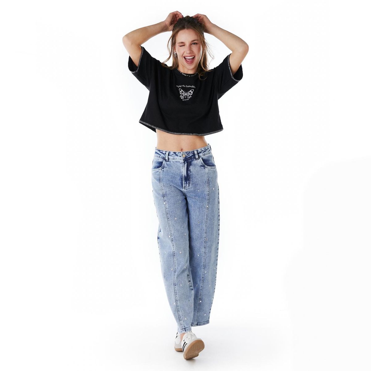 EFESIS - Jeans Balloon Tiro Medio Mujer Efesis