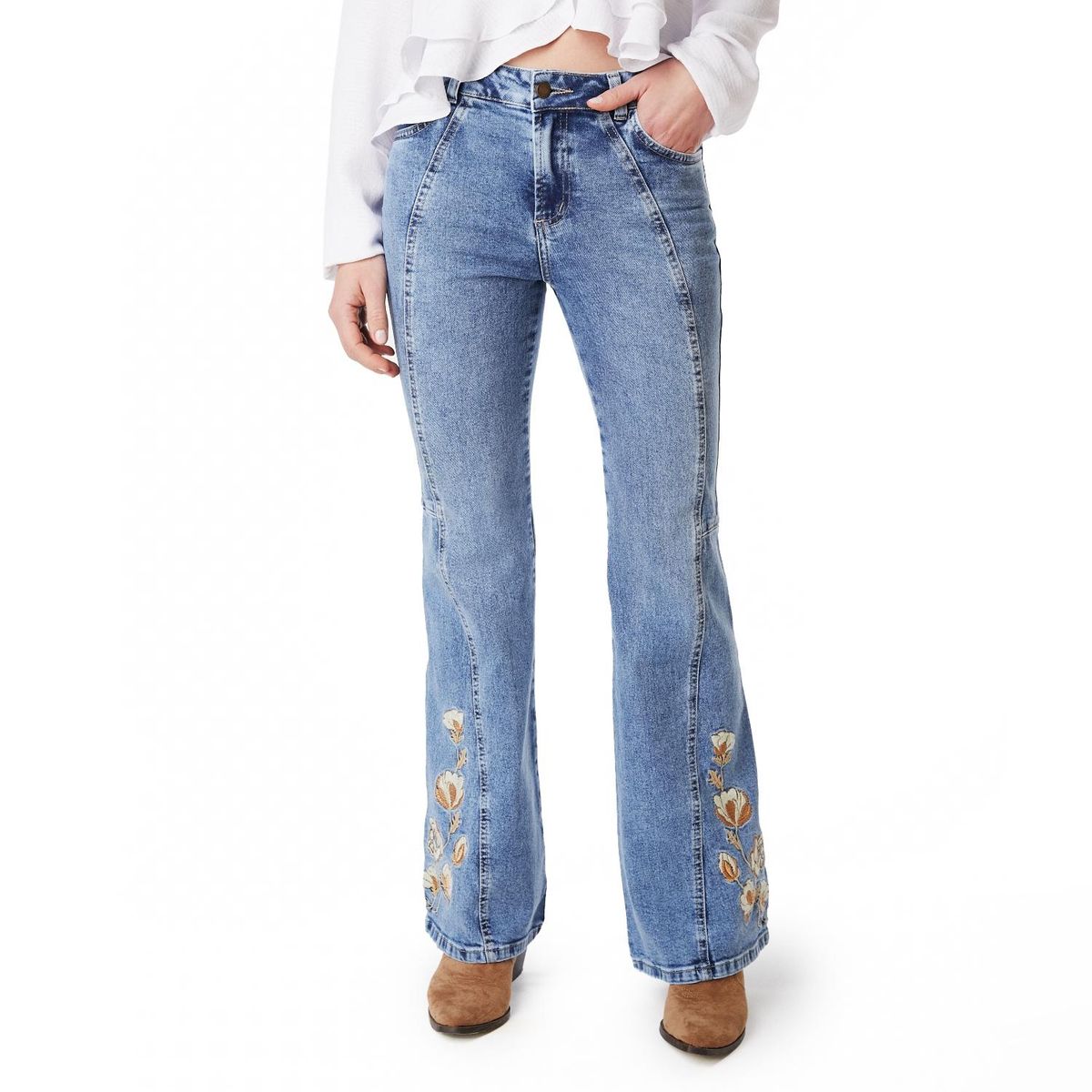 EFESIS - Jeans Wide Leg Tiro Medio Mujer Efesis