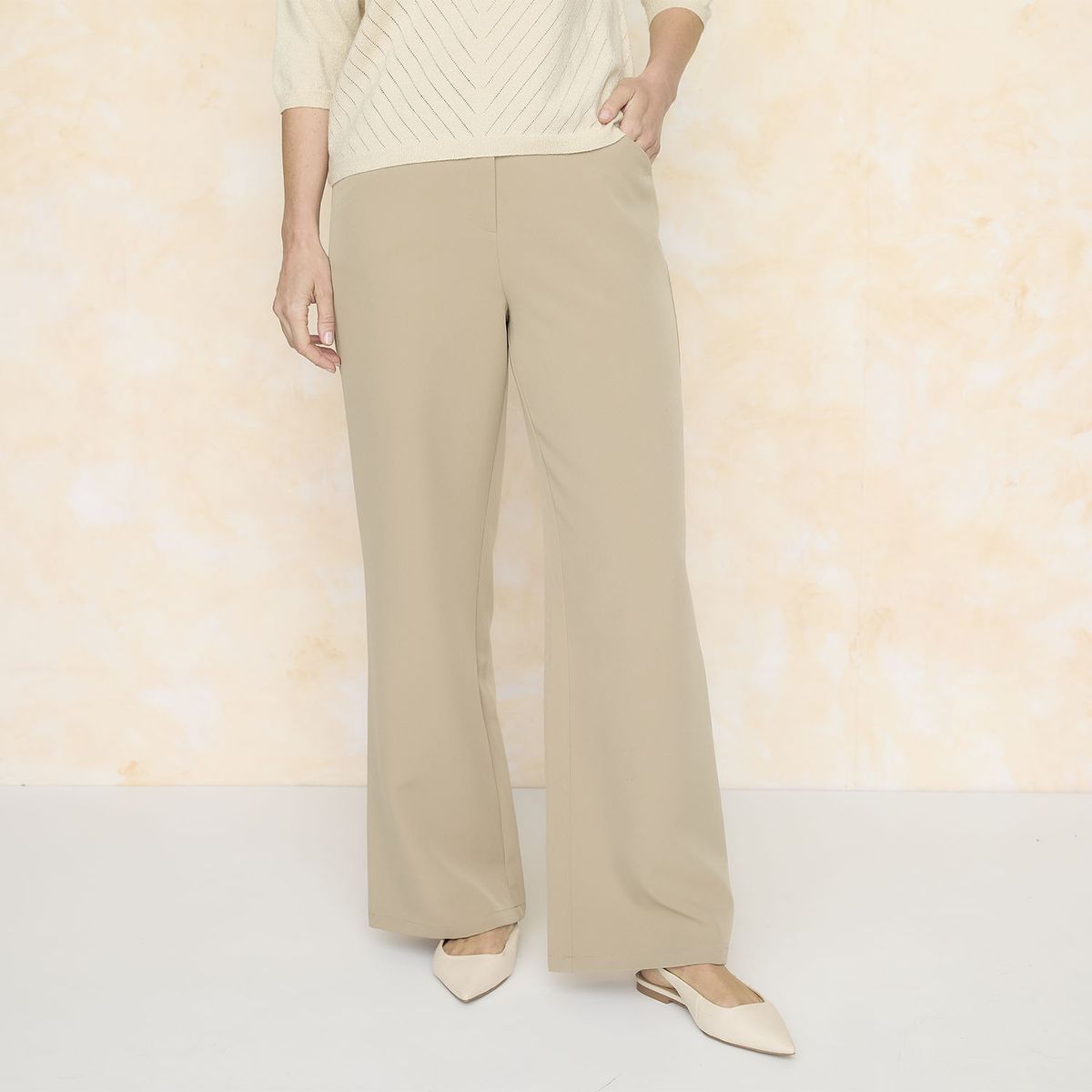 S COCCI - Pantalón Wide Leg Tiro Medio Mujer S Cocci