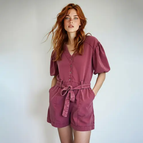 BRICK LONDON - Enterito Corto Tencel Mujer