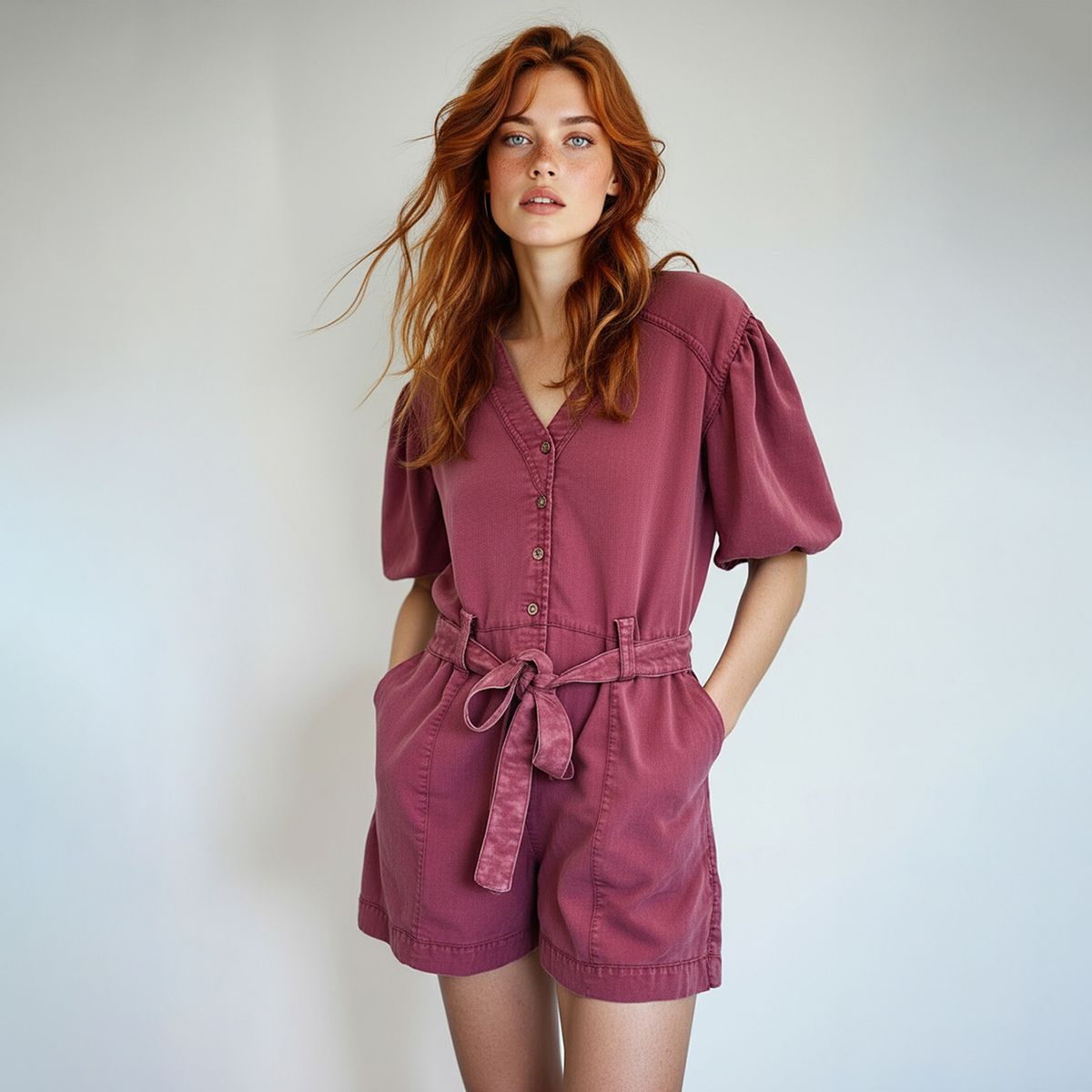 BRICK LONDON - Enterito Corto Tencel Mujer Brick London