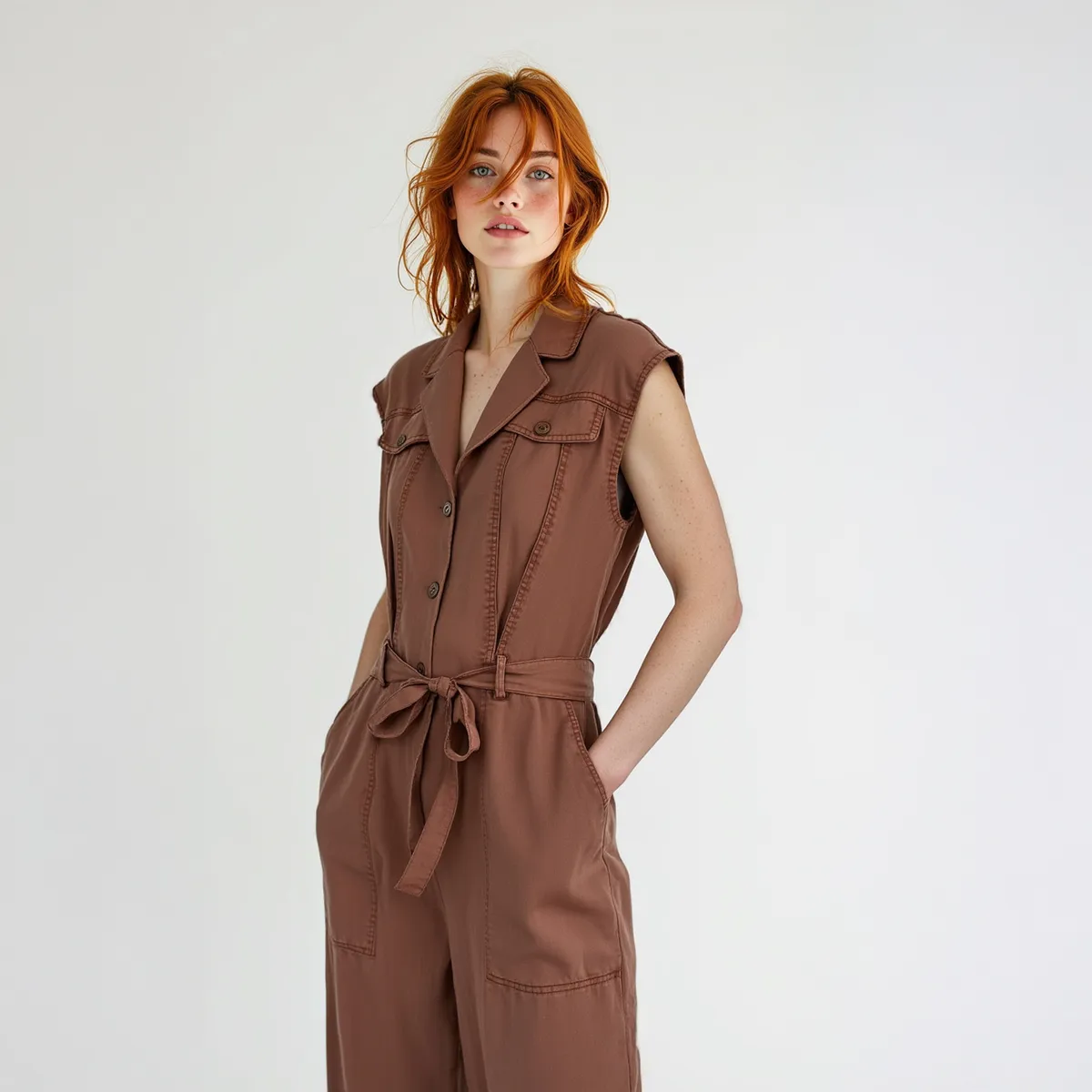 BRICK LONDON - Enterito Largo Tencel Mujer Brick London