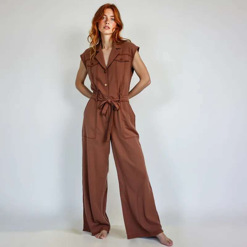 BRICK LONDON - Enterito Largo Tencel Mujer Brick London