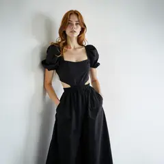 BRICK LONDON - Vestido Largo Algodón Mujer