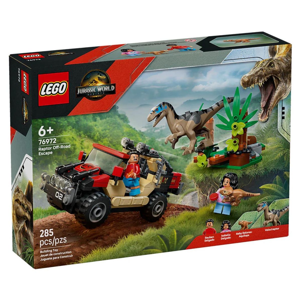 LEGO - Lego Jurassic World - Huida en Todoterreno y Raptor al Ataque