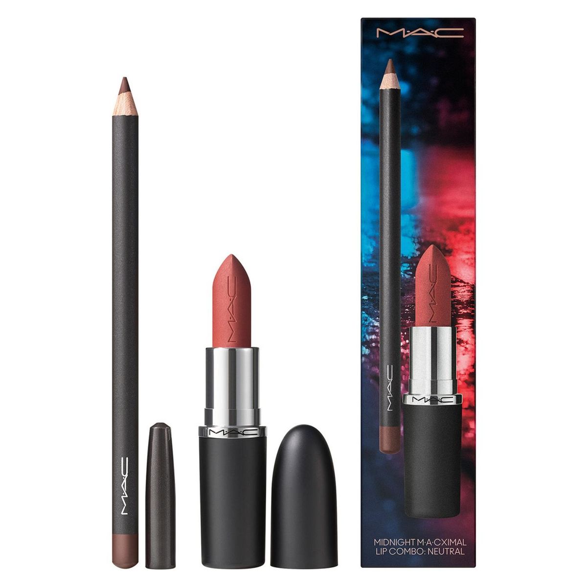 MAC - Set de Maquillaje de Labios MAC Midnight M·A·Cximal Lip Combo: Neutral / Nocturna