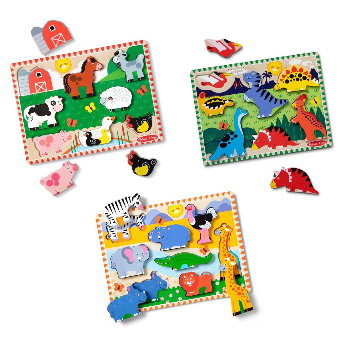 MELISSA & DOUG - Puzzle Encaje De Madera 3D Melissa & Doug