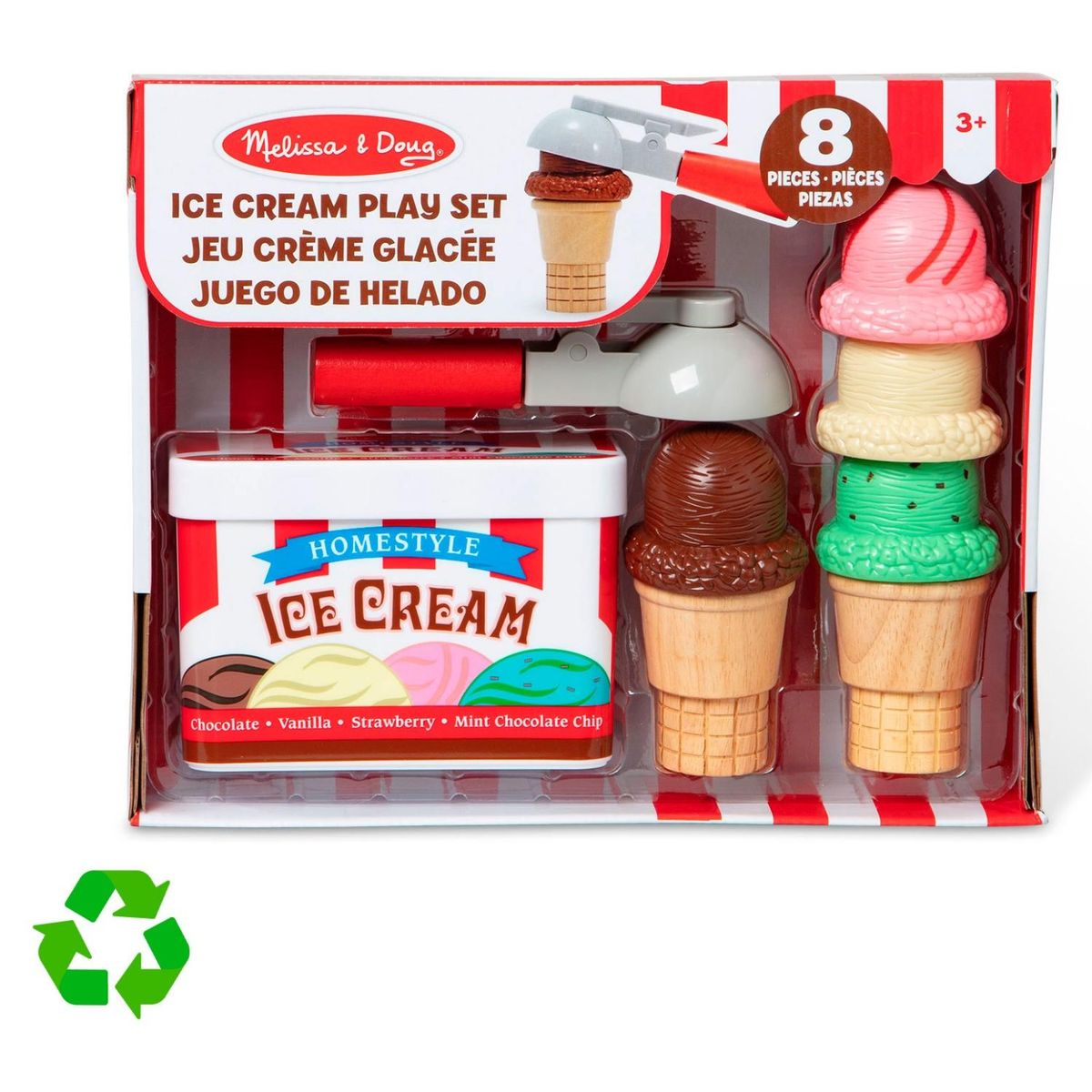 MELISSA & DOUG - Juego De Helado De Madera Melissa & Doug