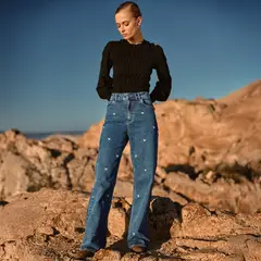 MUTH - Jeans Silene bordado Mujer