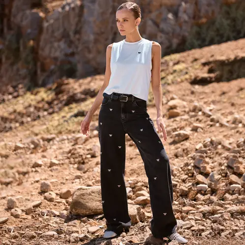 MUTH - Jeans Silene bordado Mujer