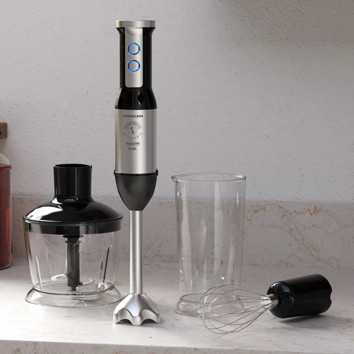 SINDELEN - Minipimer Inox BM-1000IN 2 Velocidades 500W Sindelen