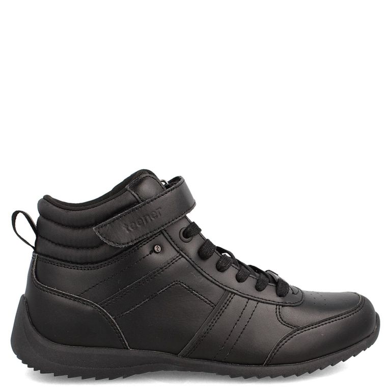 Zapatilla Escolar Niña Cuero Negro (34 a 40)