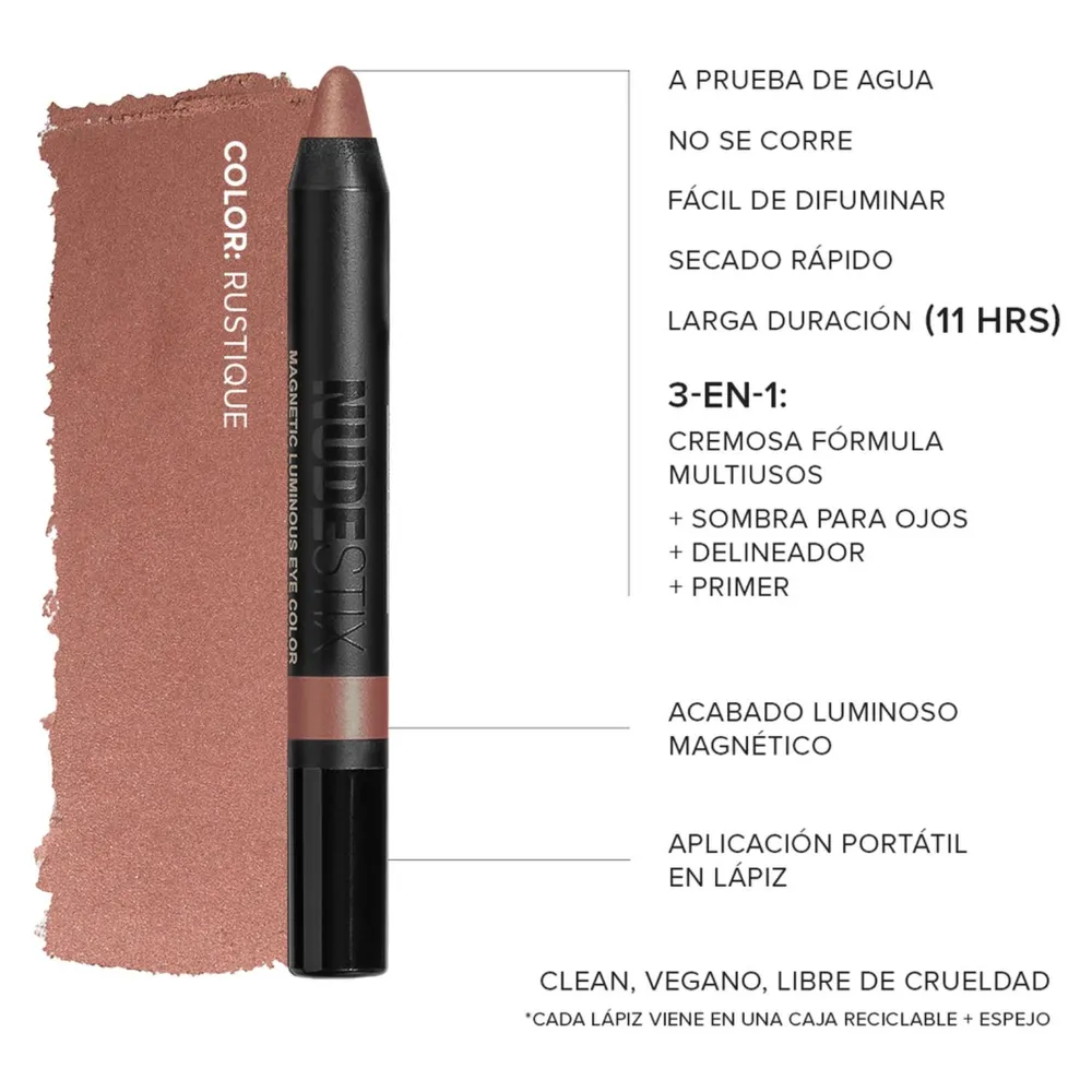 Nudestix Magnetic Luminous Eye Color Rustiq, foto 5