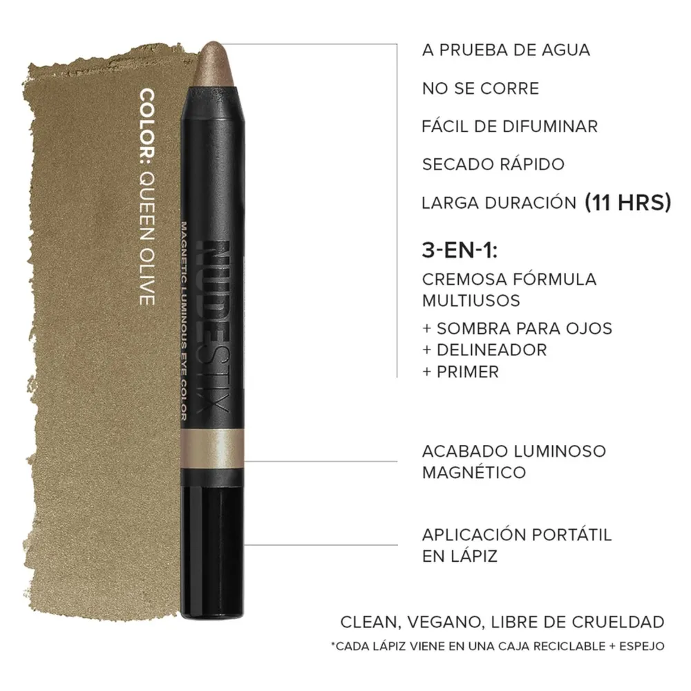 Nudestix Magnetic Luminous Eye Color Queen Olive, foto 4