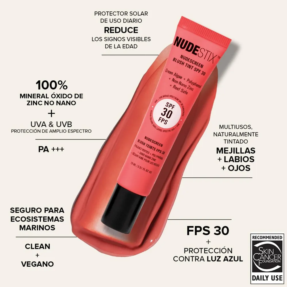 Nudestix Nudescreen Blush Tint SPF 30 Strawberrysun, foto 4