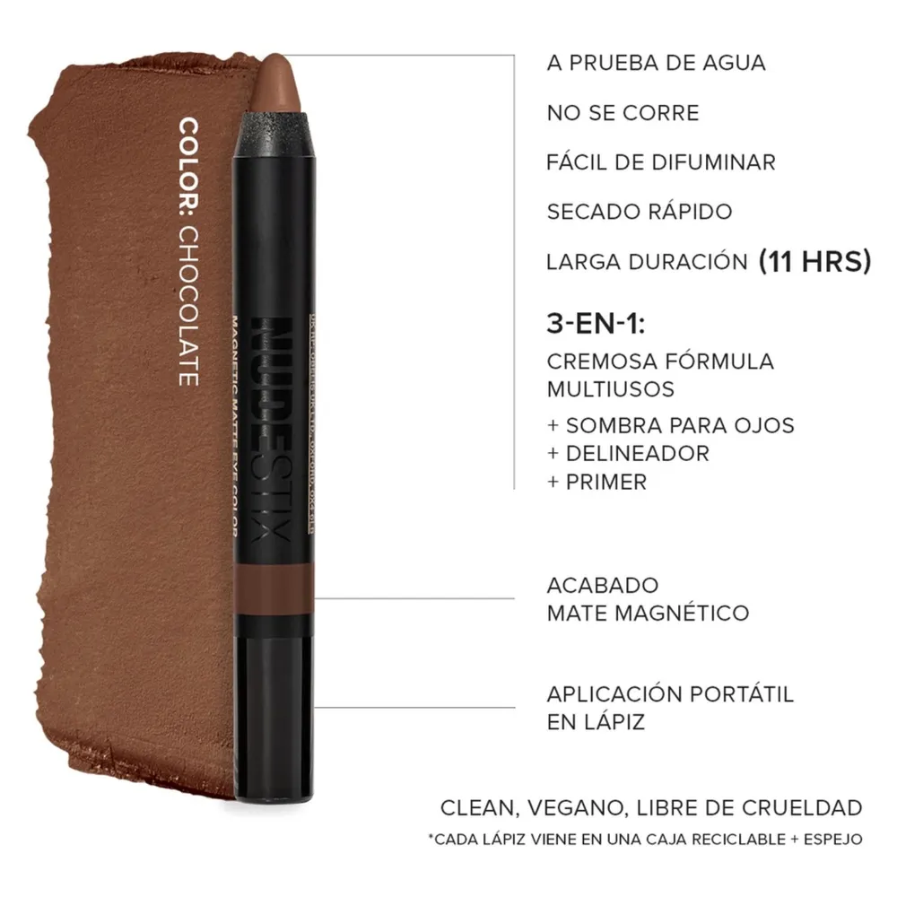 Nudestix Magnetic Matte Eye Color Chocolate, foto 4