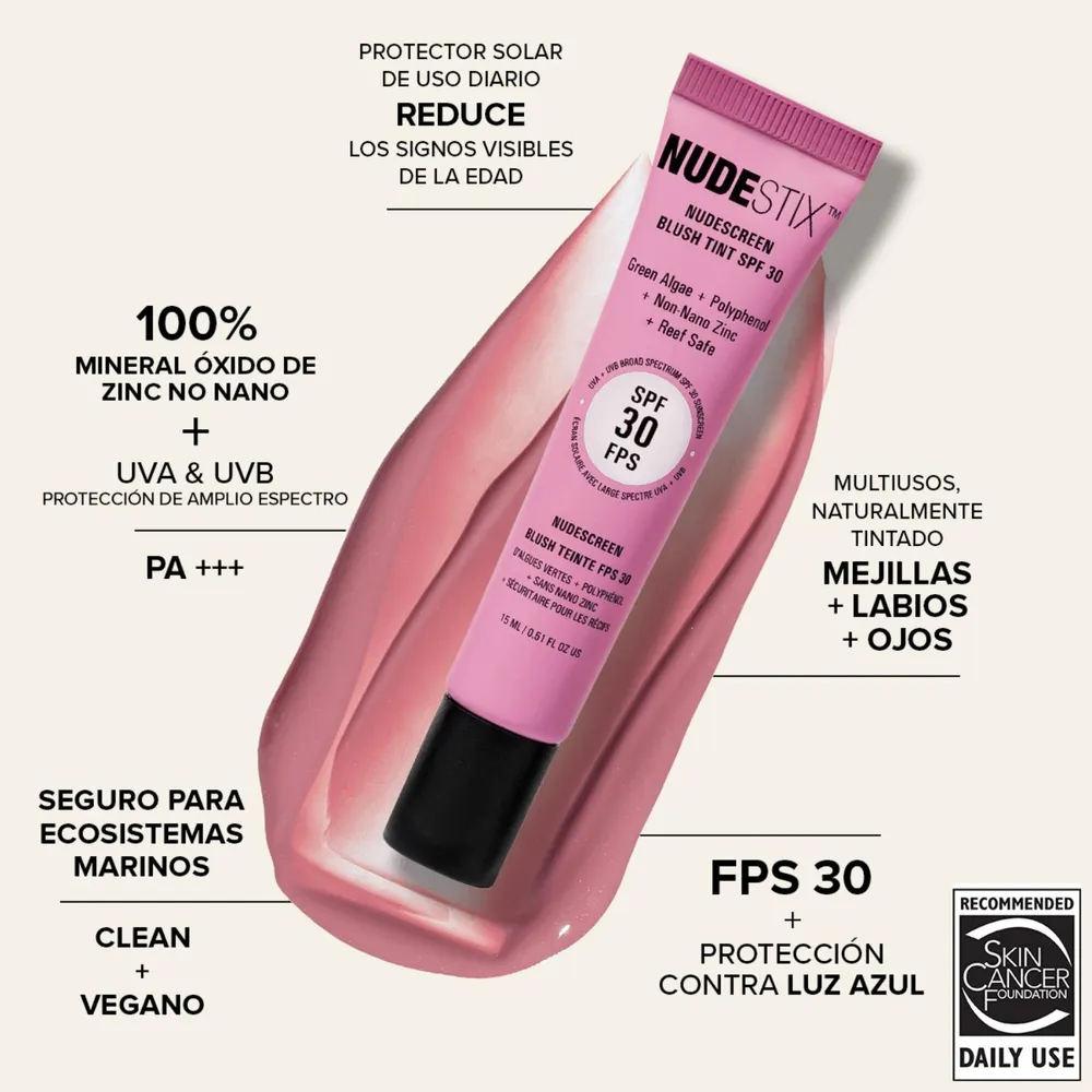 Nudestix Nudescreen Blush Tint SPF 30 Sunset Rose, foto 4