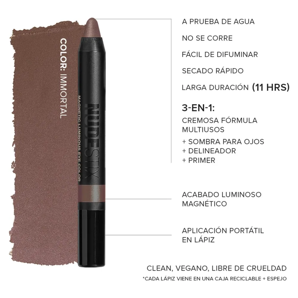Nudestix Magnetic Luminous Eye Color Immortal, foto 5