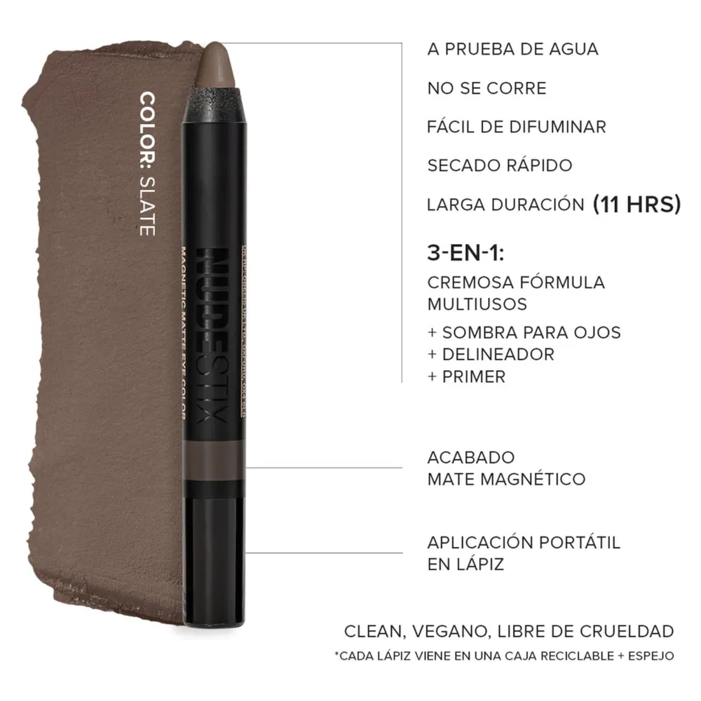 Nudestix Magnetic Matte Eye Color Slate, foto 4