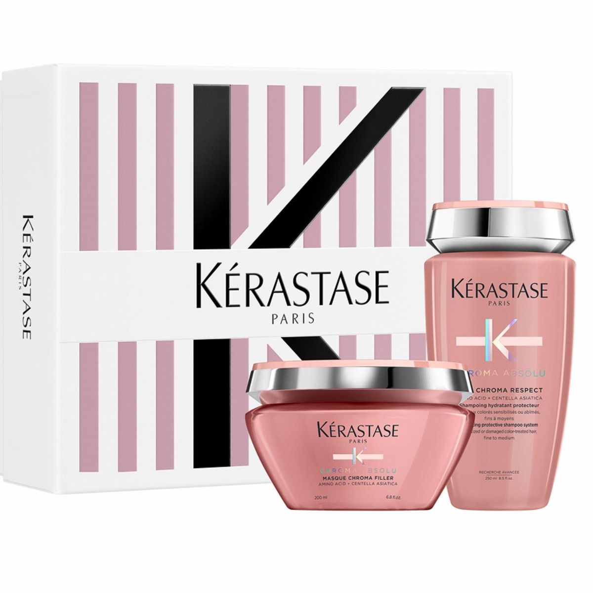 KERASTASE - Cofre Cuidado Del Color Shampoo 250ml + Máscara 200ml Para Cabello Medio a Grueso Chroma Absolu Kérastase