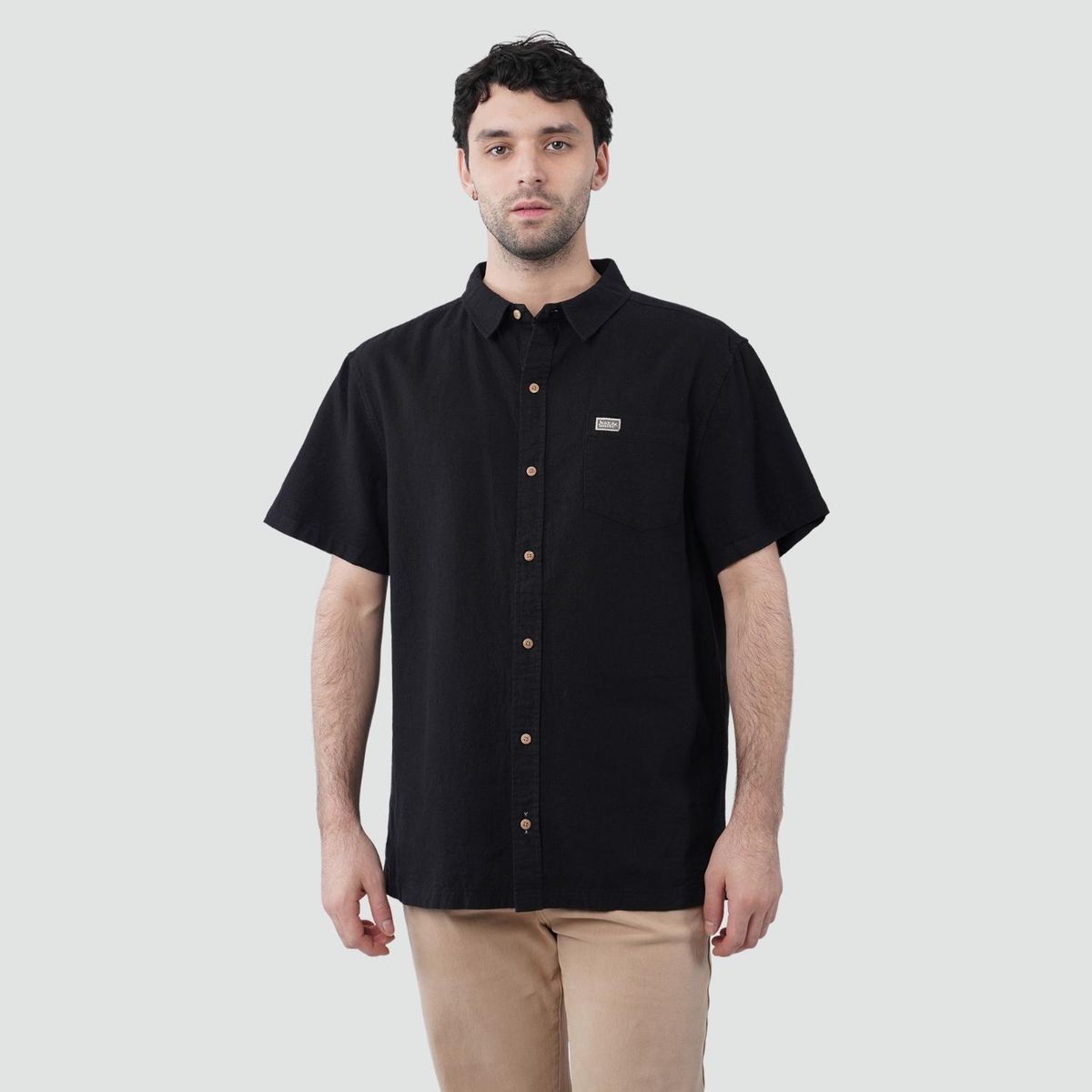 KAYA UNITE - Camisa Lino Hombre Manga Corta Kaya Unite