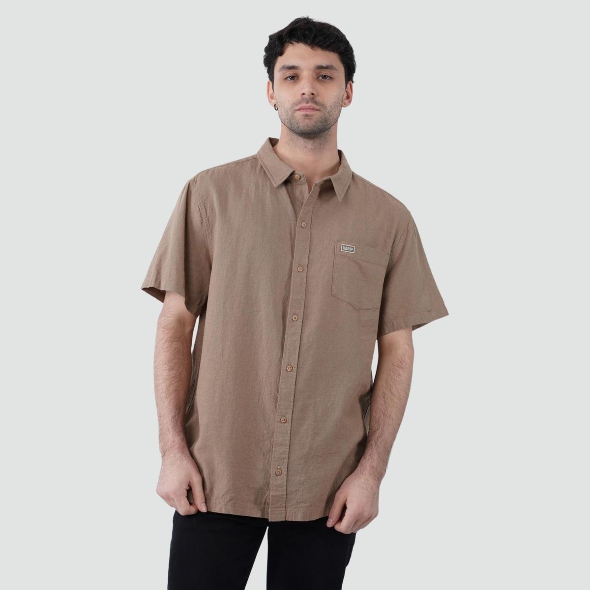 KAYA UNITE - Camisa Lino Hombre Manga Corta Kaya Unite