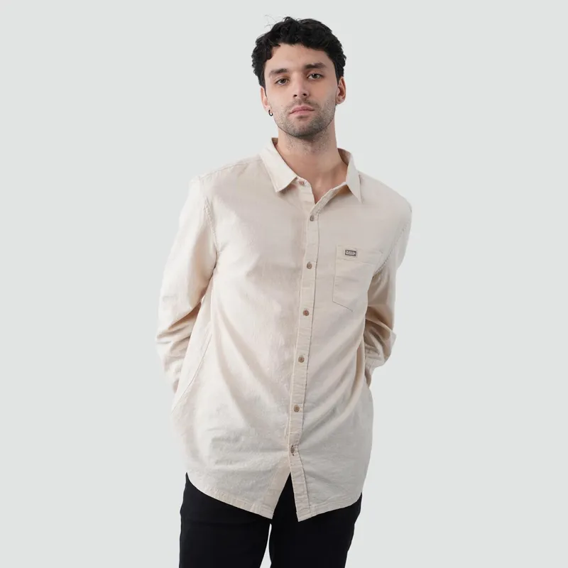 KAYA UNITE - Camisa Lino Hombre Larga Corta Kaya Unite