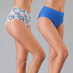 FLORES - Pack De 2 Calzones Tiro Alto Mujer
