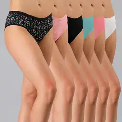 FLORES - Pack 6 Pantaletas Mujer
