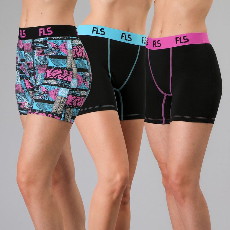 FLORES Pack 3 Boxers Mujer