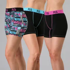 FLORES - Pack 3 Boxers Mujer