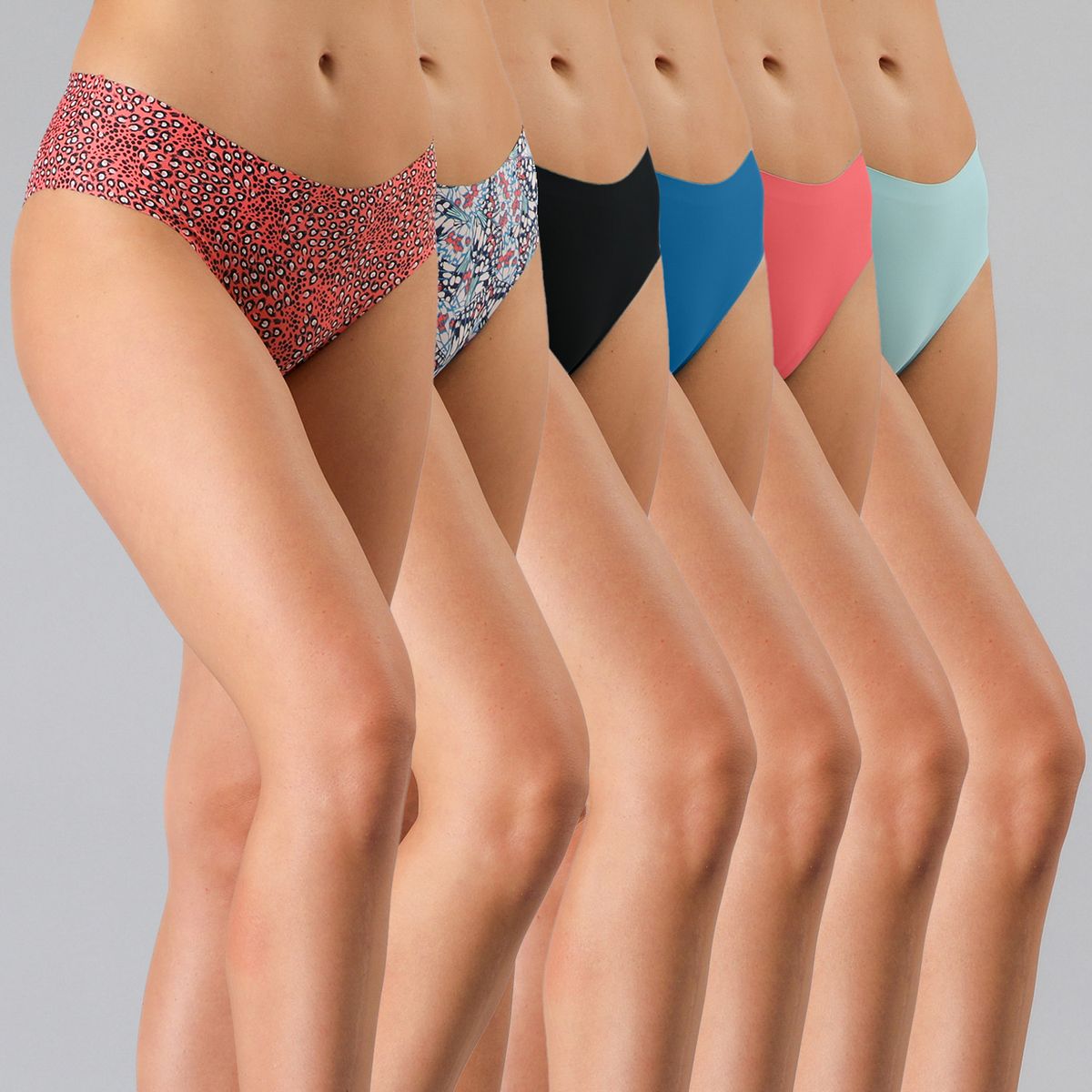 FLORES - Pack 6 Pantaletas Mujer Flores