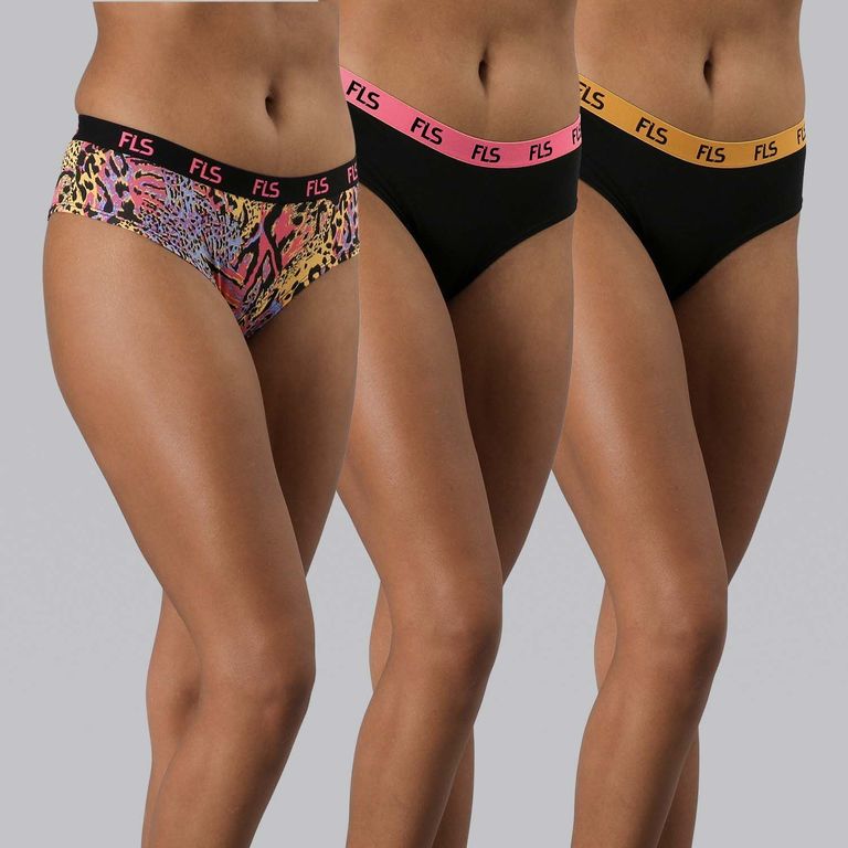 FLORES Pack 3 Pantaletas Mujer