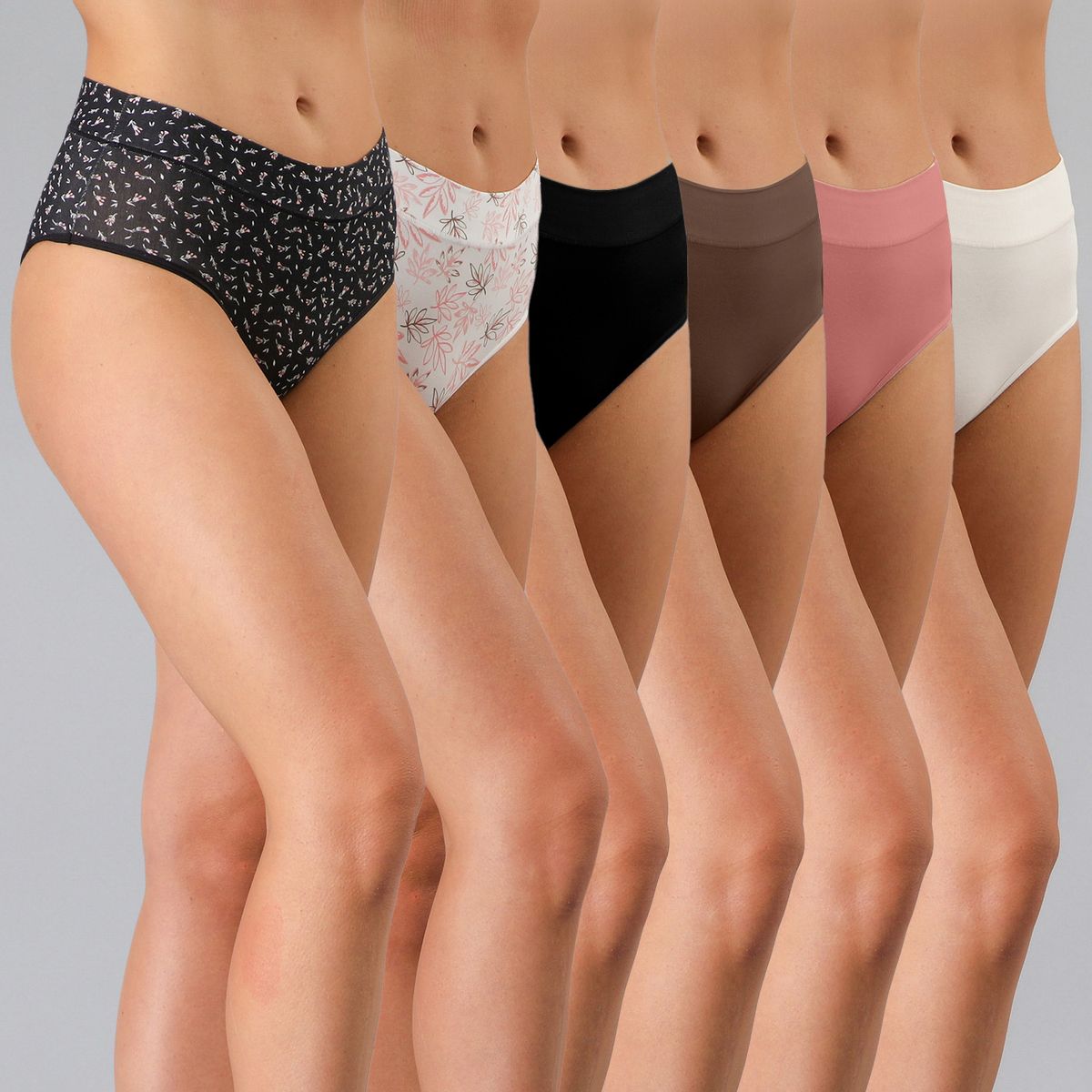 FLORES - Pack 6 Calzones Mujer Flores