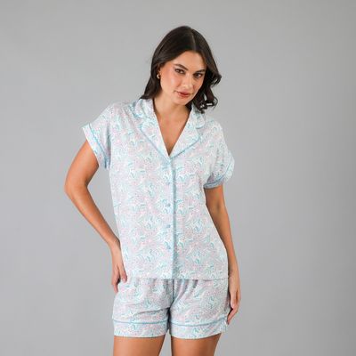 Imagen 2 del producto Pijamas Top Camisero / Short Caja Mujer