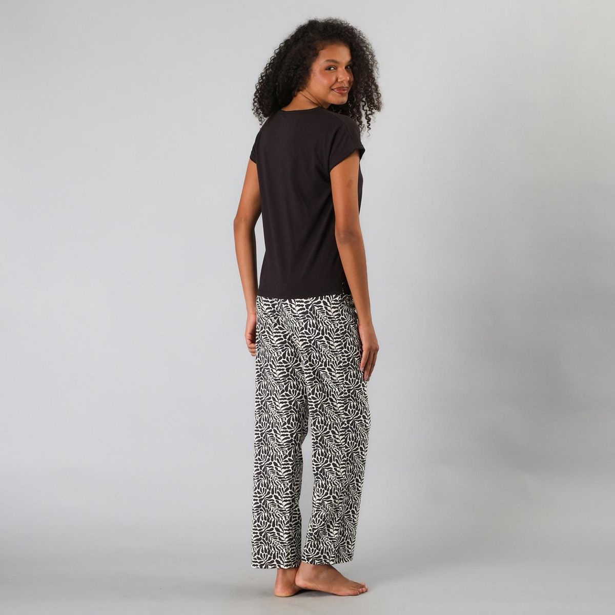 FLORES - Set Top + Pantalon Mujer Flores