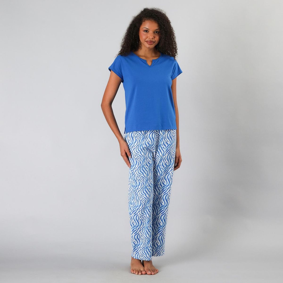 FLORES - Set Top + Pantalon Mujer Flores