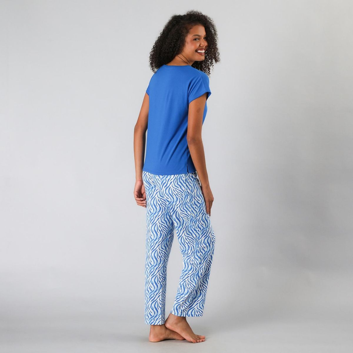FLORES - Set Top + Pantalon Mujer Flores